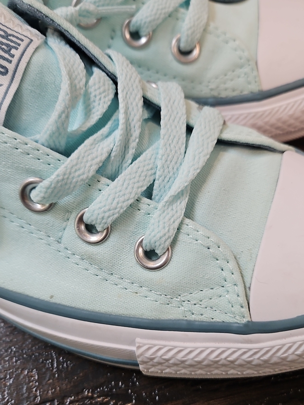 Converse Shoreline Classic Low Top Elastic Back Sneakers Light Mint Color Sz 8 - Picture 14 of 16